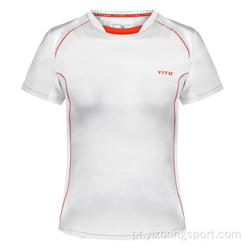 T-Shirt Masculino Umidade Wicking Dry Fit Branco